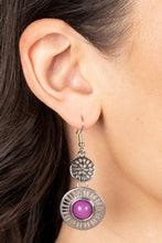 Load image into Gallery viewer, Ocean Orchard - Purple earrings
