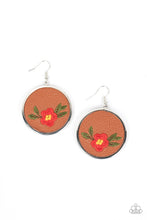 Load image into Gallery viewer, Prairie Patchwork - Red earrings
