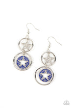 Load image into Gallery viewer, Liberty and SPARKLE for All - Blue earrings

