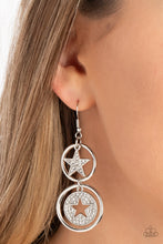 Load image into Gallery viewer, Liberty and SPARKLE for All - White earrings
