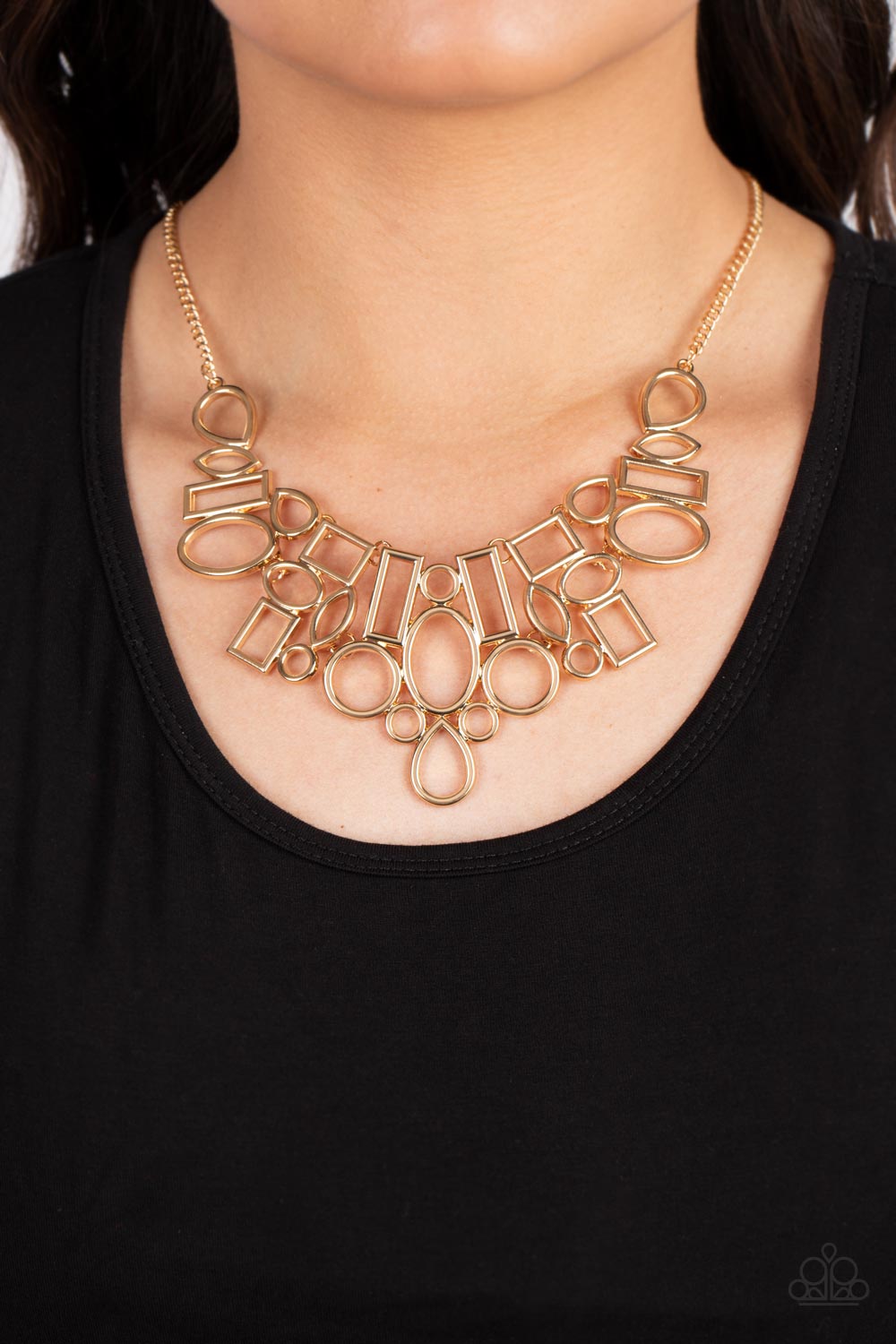 Geometric Grit - Gold necklace