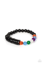 Load image into Gallery viewer, Tropical Kaleidoscope - Black bracelet
