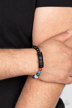 Load image into Gallery viewer, Tropical Kaleidoscope - Black bracelet
