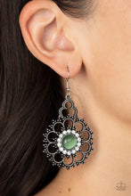 Load image into Gallery viewer, Floral Renaissance - Green earrings
