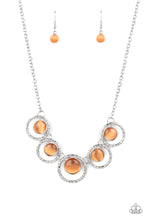 Load image into Gallery viewer, Elliptical Enchantment - Orange Necklaces
