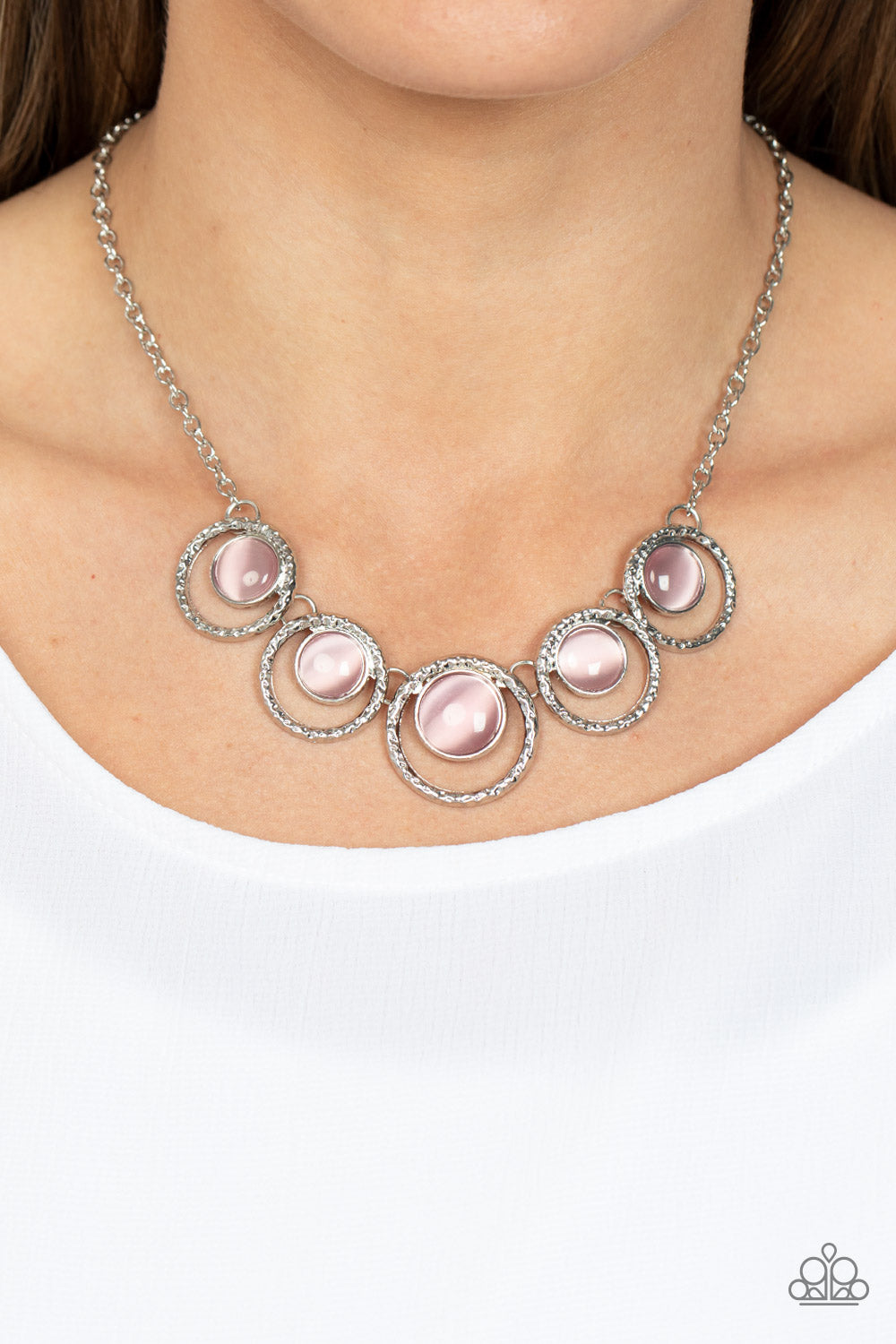 Elliptical Enchantment - Pink necklace