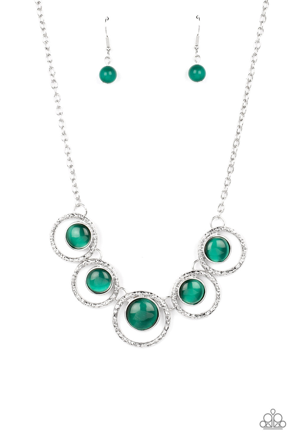 Elliptical Enchantment - Green necklace