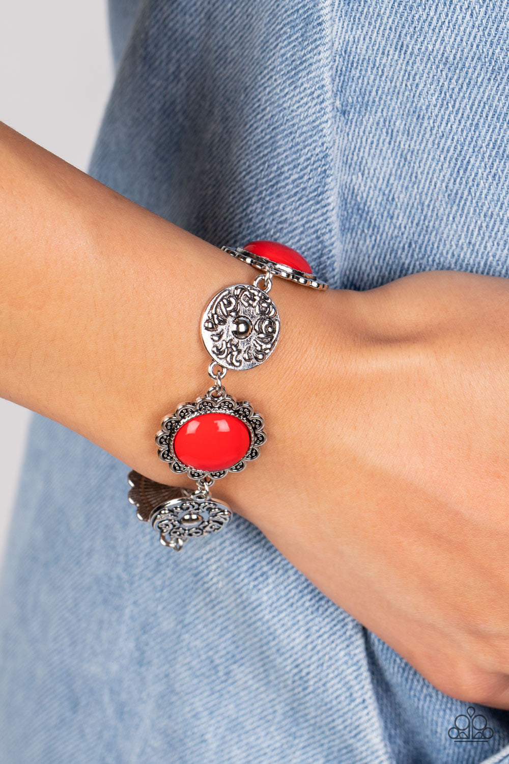 Positively Poppy - Red bracelet