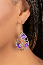 Load image into Gallery viewer, Send the BRIGHT Message - Purple earrings
