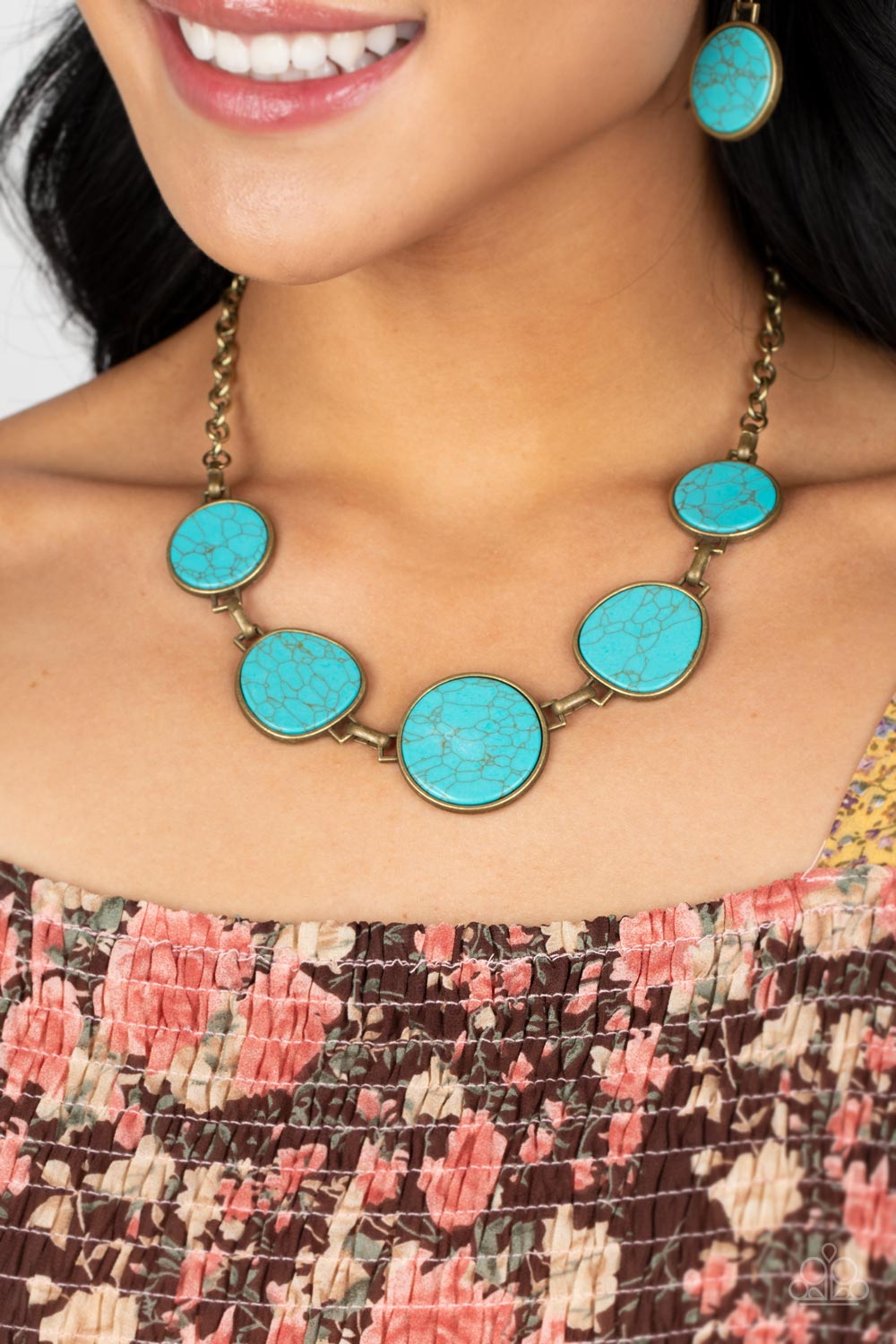 Santa Fe Flats - Brass necklace