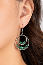 Load image into Gallery viewer, Bustling Beads - Green earrings
