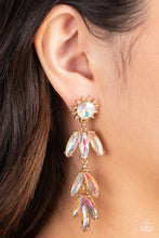 Load image into Gallery viewer, Space Age Sparkle - Gold earrings
