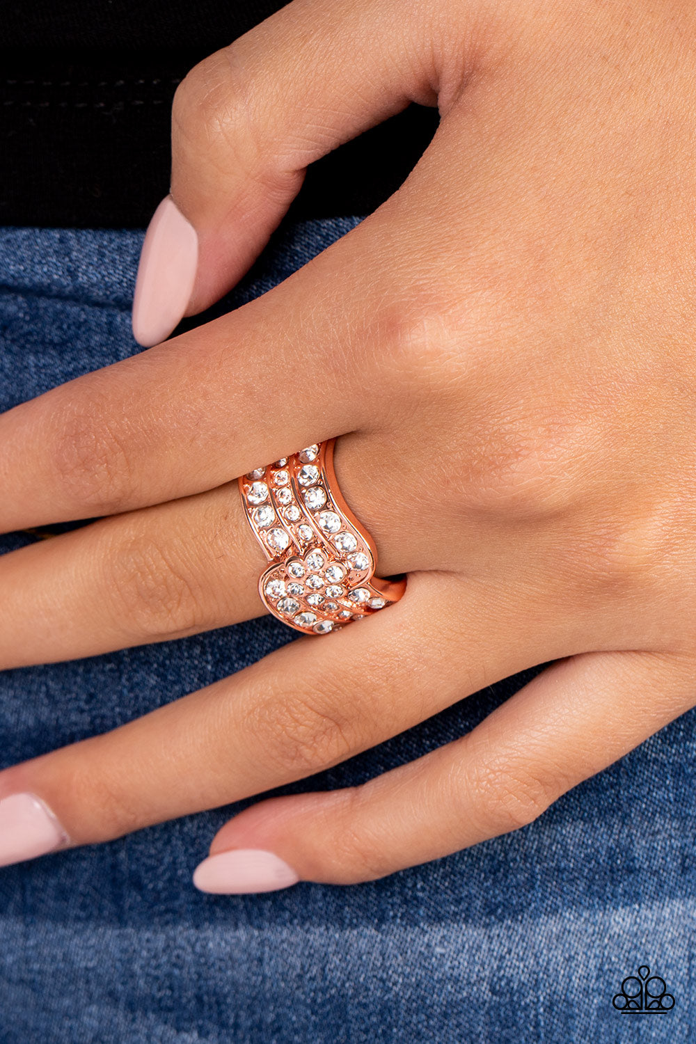 No Flowers Barred - Copper ring