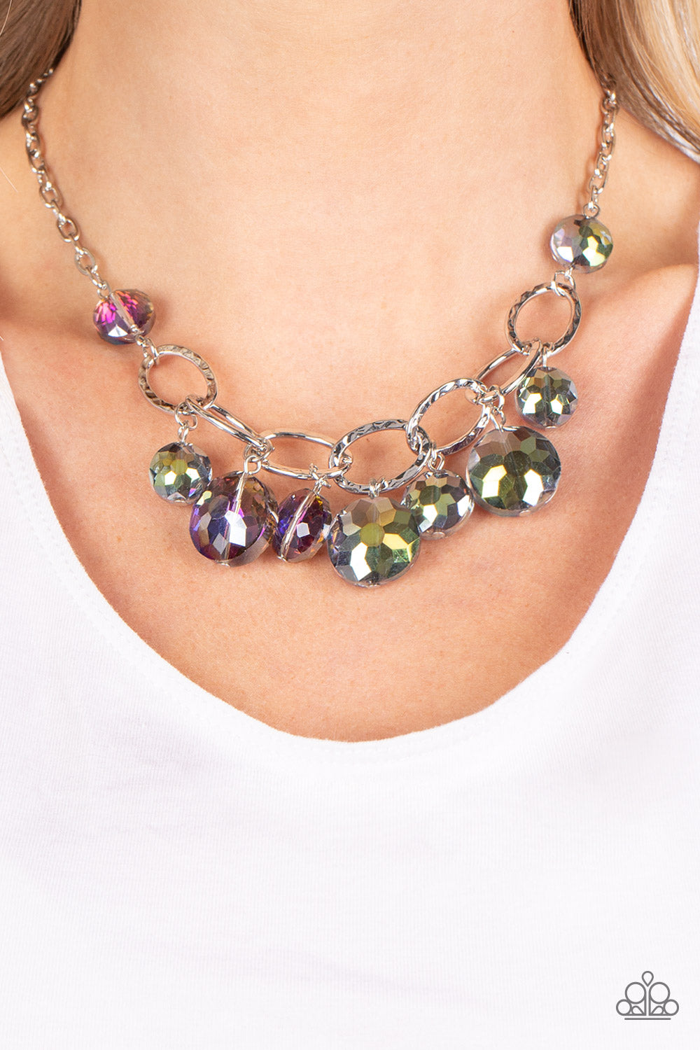 Rhinestone River - Multi necklace