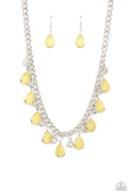 Load image into Gallery viewer, Frosted and Framed - Yellow necklace
