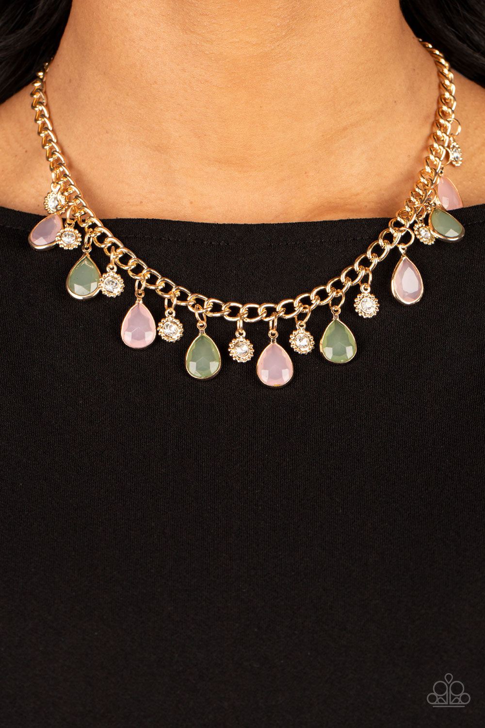 Frosted and Framed - Multi necklace