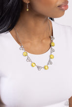 Load image into Gallery viewer, Floral Crowned - Yellow necklace
