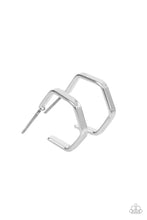 Load image into Gallery viewer, Haute Hexagons - Silver earrings
