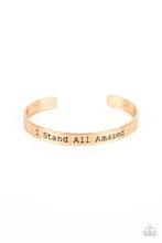 Load image into Gallery viewer, I Stand All Amazed - Gold bracelet
