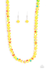 Load image into Gallery viewer, Gobstopper Glamour - Yellow necklace
