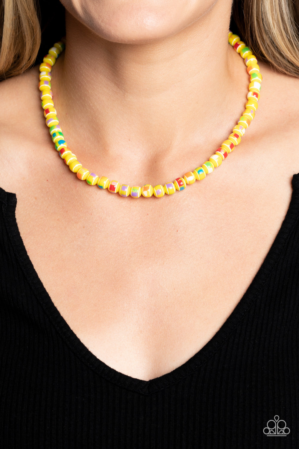 Gobstopper Glamour - Yellow necklace