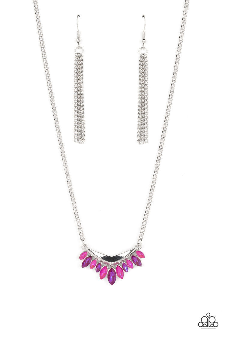 Flash of Fringe - Pink necklace