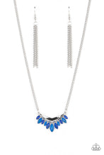 Load image into Gallery viewer, Flash of Fringe - Blue necklace
