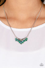 Load image into Gallery viewer, Flash of Fringe - Green necklace
