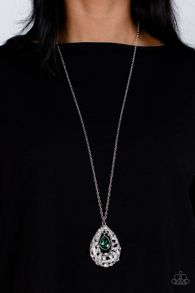 Glitz and GLOW - Green necklace