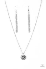 Load image into Gallery viewer, Stamped Sentiment - Silver necklace
