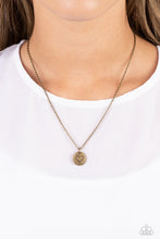 Load image into Gallery viewer, Stamped Sentiment - Brass necklace
