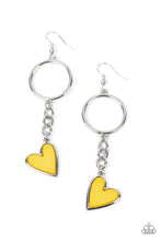 Load image into Gallery viewer, Don’t Miss a HEARTBEAT - Yellow earrings
