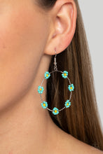 Load image into Gallery viewer, Dainty Daisies - Blue earrings
