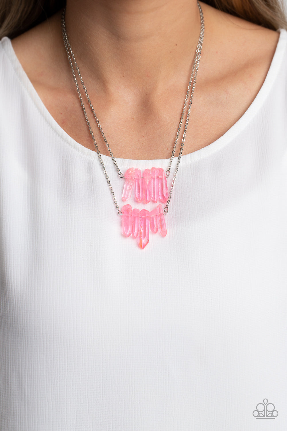 Crystal Catwalk - Pink necklace