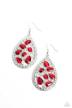 Load image into Gallery viewer, Cats Eye Class - Red earrings
