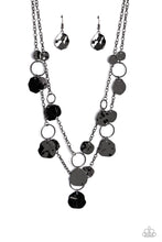Load image into Gallery viewer, Hammered Horizons - Black necklace
