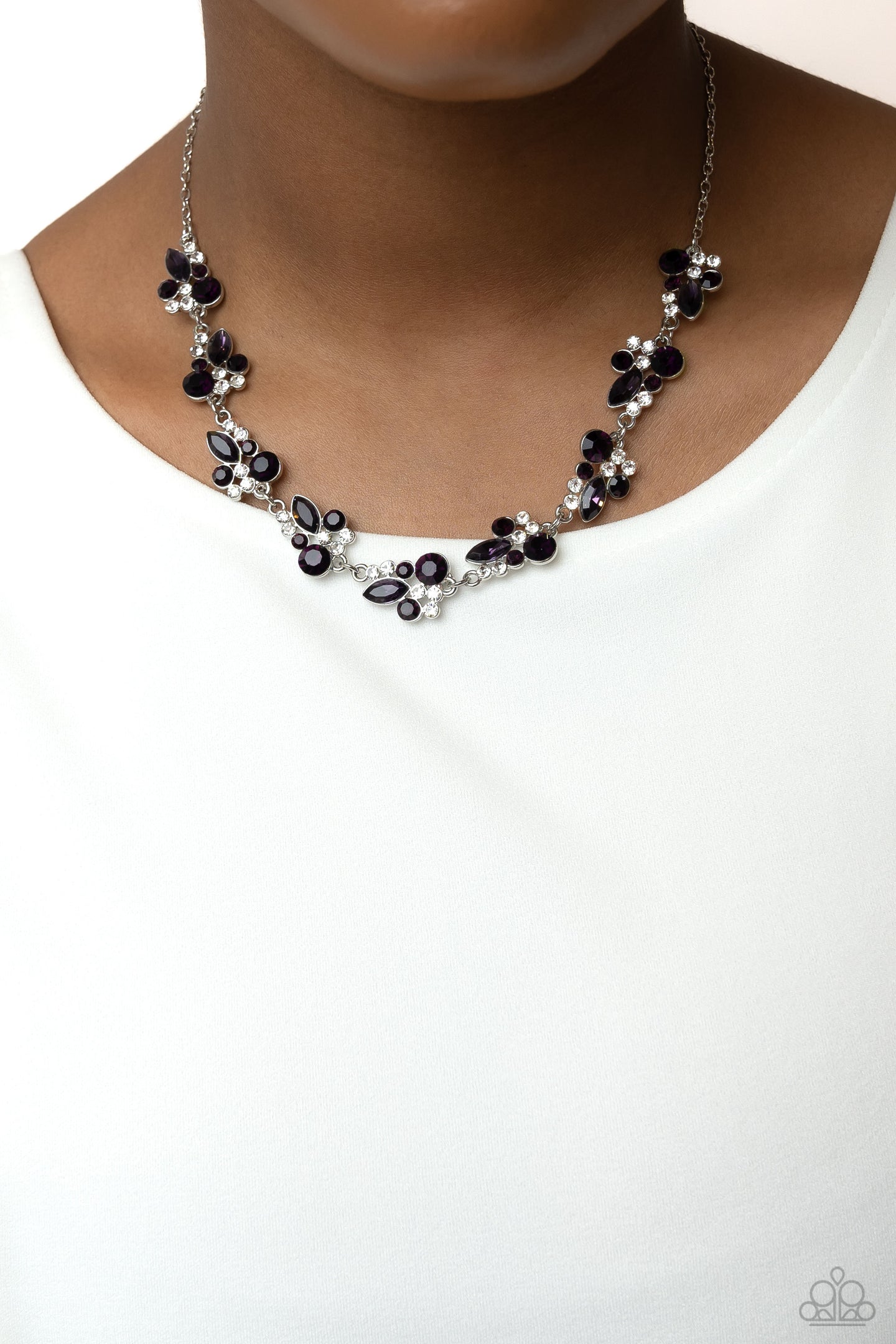 Swimming in Sparkles - Purple necklace