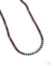 Load image into Gallery viewer, The WOOD Times - Blue necklace
