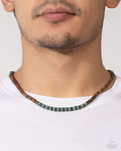 Load image into Gallery viewer, The WOOD Times - Blue necklace
