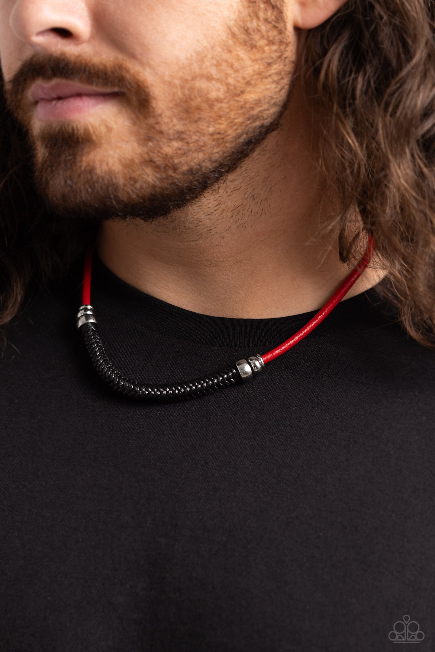 Corded Chivalry - Red necklace