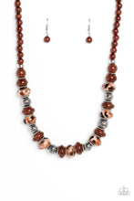 Load image into Gallery viewer, Warped Whimsicality - Brown necklace
