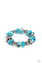 Load image into Gallery viewer, Warped Wayfarer- Blue bracelet
