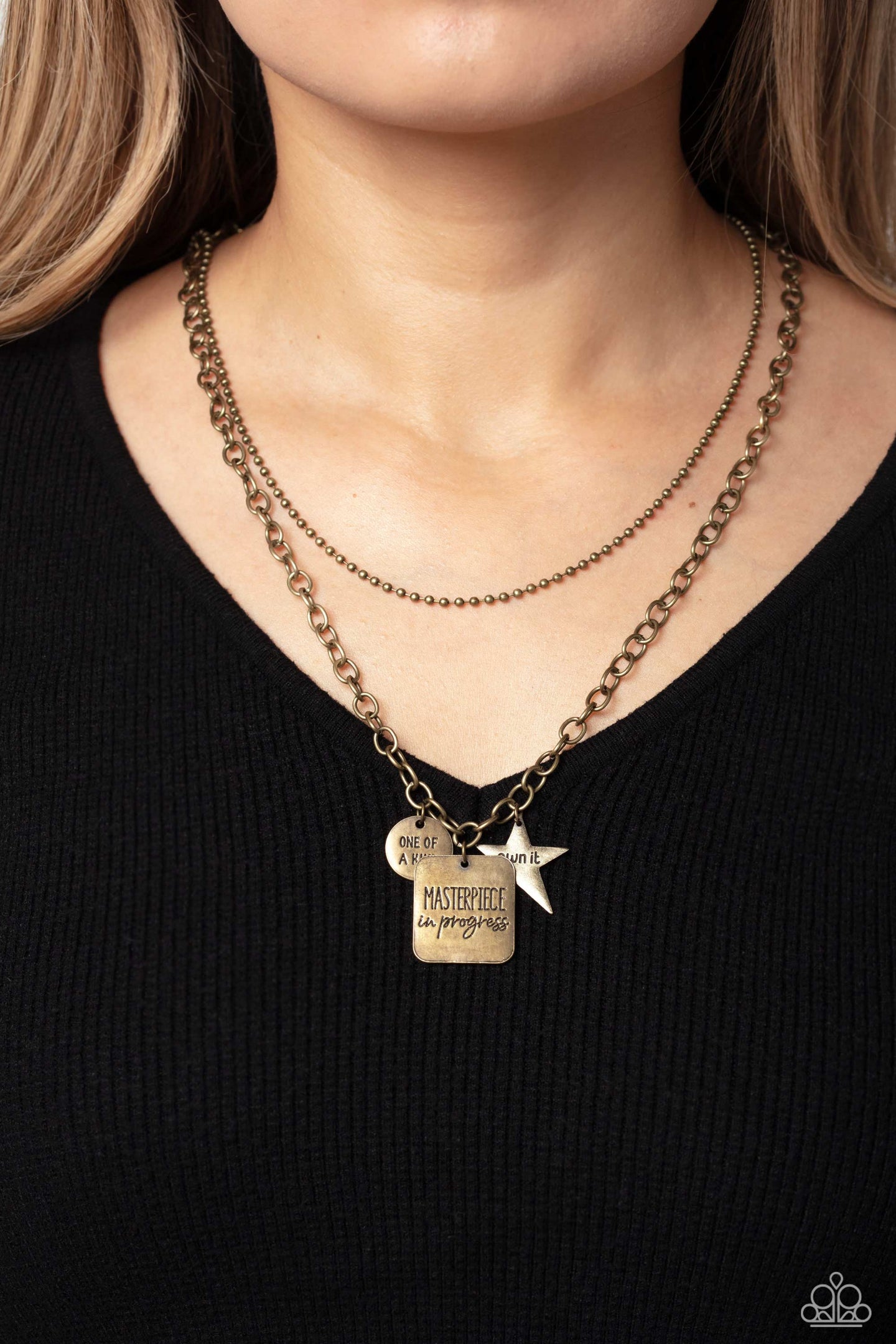 Masterpiece in Progress - Brass necklace