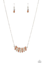 Load image into Gallery viewer, Lustrous Laurels - Brown necklace
