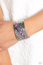 Load image into Gallery viewer, Still FLORAL Stones - Purple bracelet
