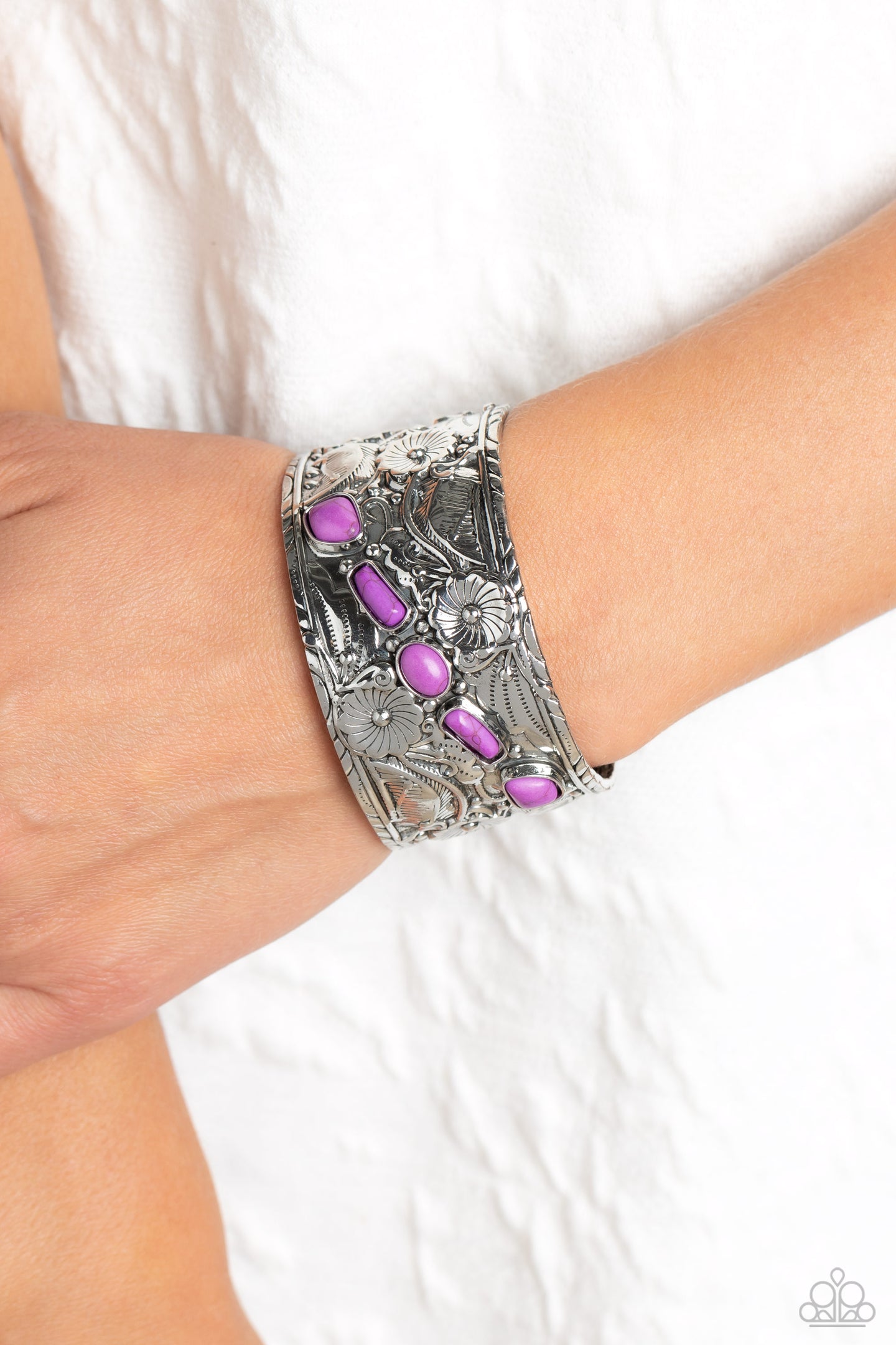Still FLORAL Stones - Purple bracelet