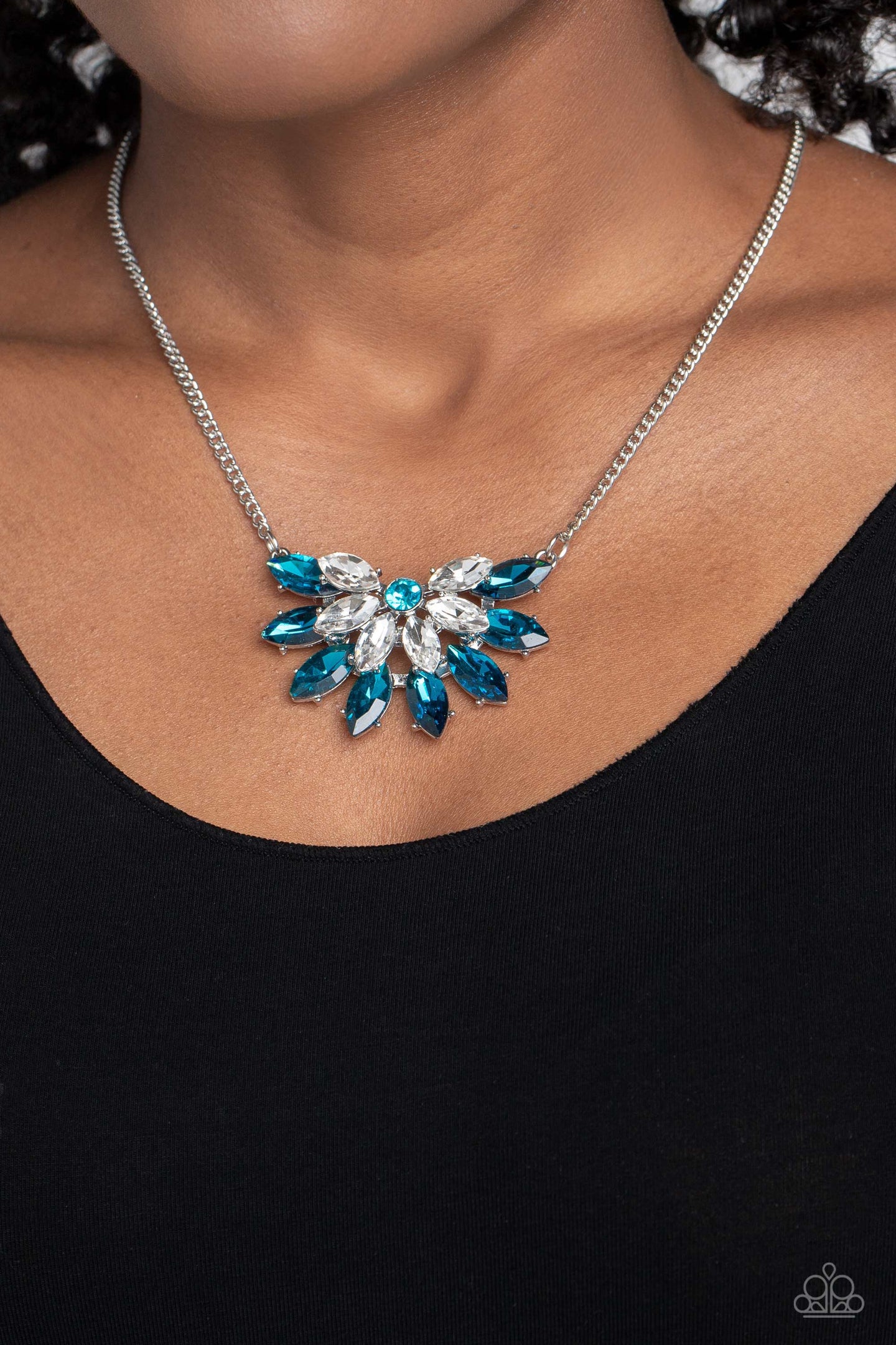 Frosted Florescence - Blue necklace