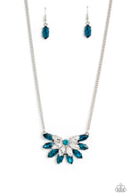 Load image into Gallery viewer, Frosted Florescence - Blue necklace
