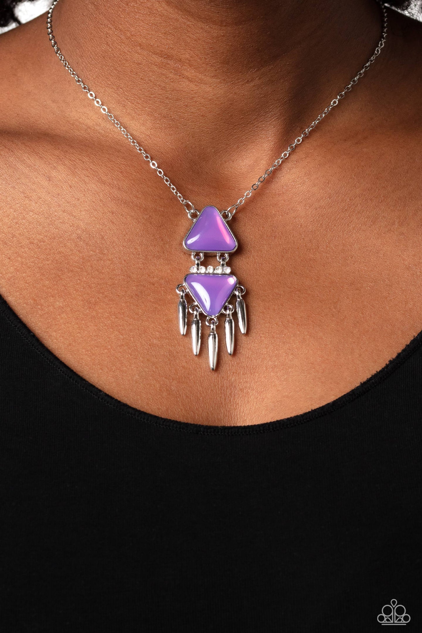 Under the FRINGE - Purple necklace