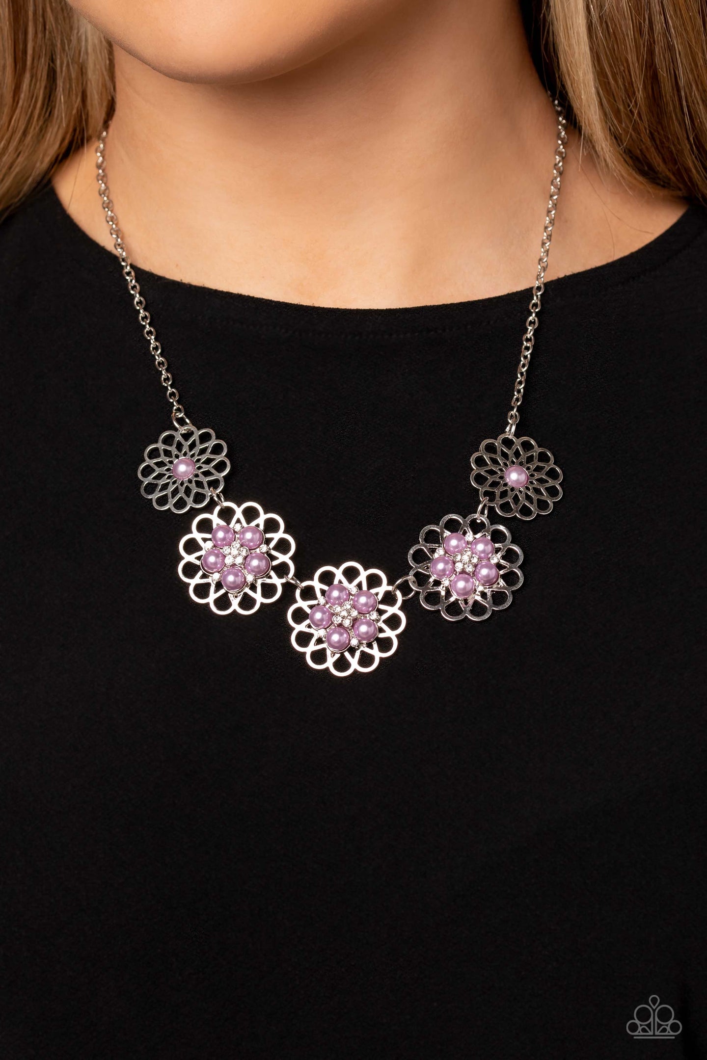 Mandala Mosaic - Purple necklace